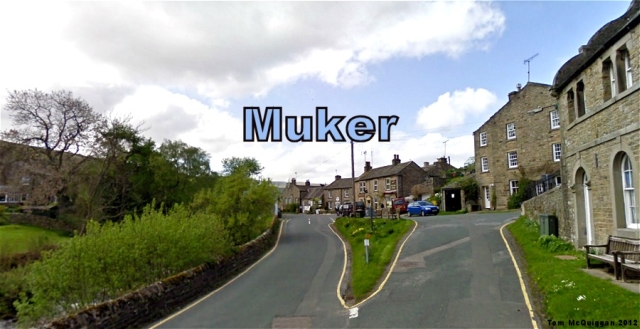 muket north yorkshire green town with stonebuilt houses